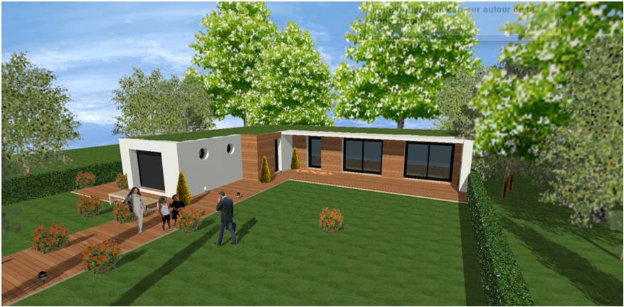 Maison moderne toit plat toit terrasse cubiques cubes carrees ... Construction moderne en france