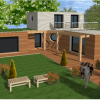 maison toit terrasse cube cubique toit plat bac acier moderne